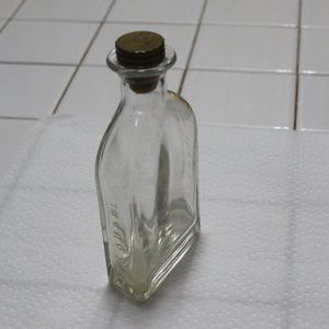 Vintage 1975-85`s transparent bottle Glass mini Bottles